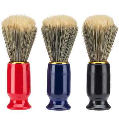 男士胡刷塑料手柄彩色尼龍毛剃須胡刷潔面刷刮胡子刷美妝工具