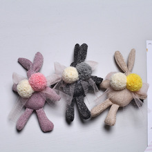 韩国儿童发夹亮布兔子发夹头夹布艺造型卡通动物发夹萌免系列女童