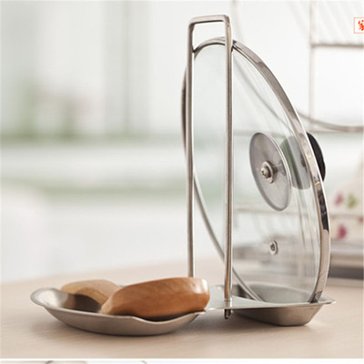 direct deal Pot cover rack 304 Stainless steel Kitchen Shelf multi-function Drain tray Kitchen utensils scoop rack