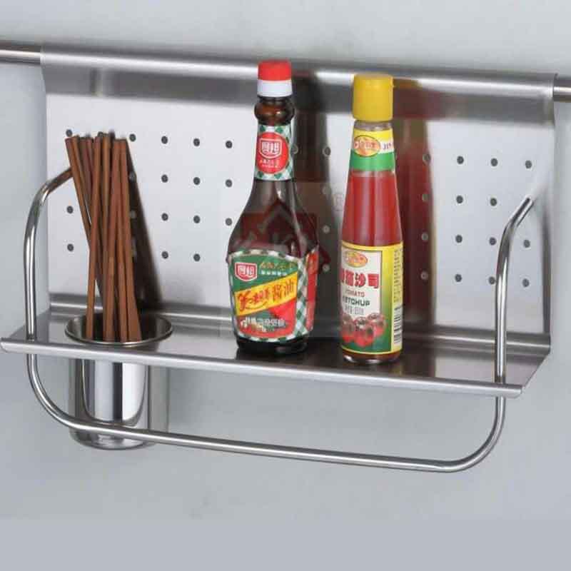Kitchen supplies Stainless steel kitchen accessories Chopsticks tube/towel Dishcloth Wall hanging Shelf Spice rack