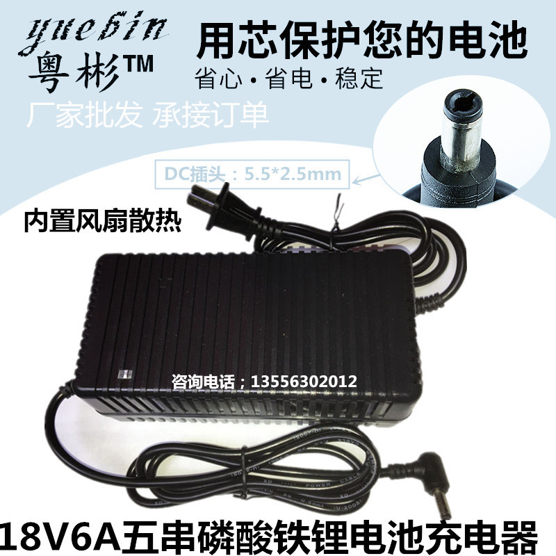 5串磷酸铁锂电池充电器18.25V5A 电池充电器