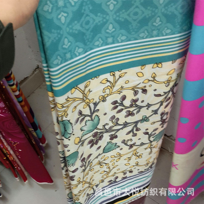 全涤磨毛印花布 非洲床单家纺 外贸花型  厂家 圆网平网