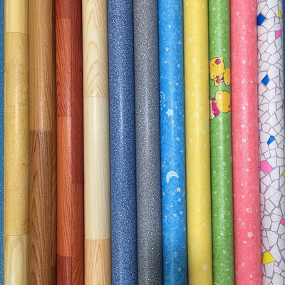 家用加厚pvc自粘地板贴地板革塑胶地板仿木地胶卧室地板胶批发|ms