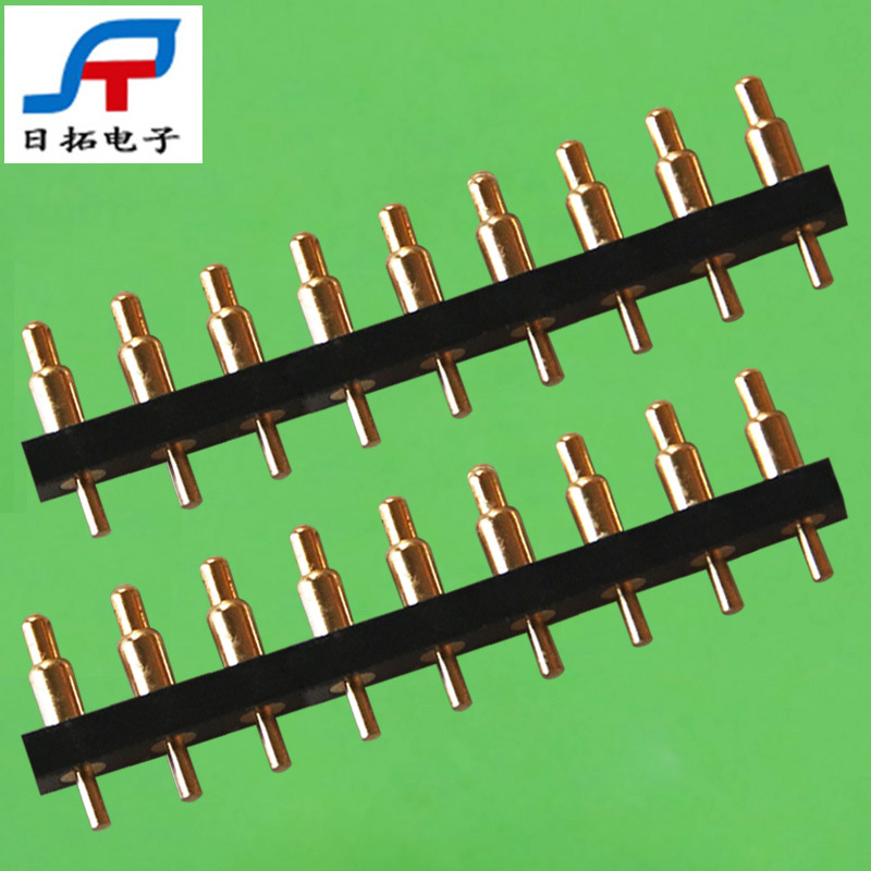 深圳工厂pogopin探针连接器 黄铜镀金电子元器件弹簧针电流针