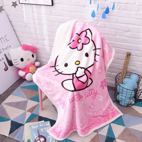 Children's blanket made of warm lamb's wool, popular in foreign trade, AB version, with good warmth performance, office, car, and sofa blanket