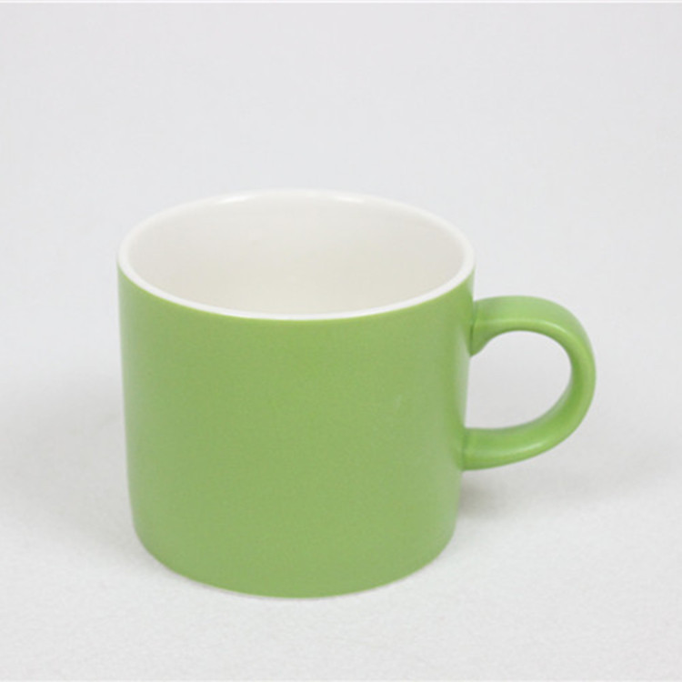 Fábrica directa mate esmalte taza de café de cerámica taza de té 6 color caramelo taza de café arco mate de gran capacidad