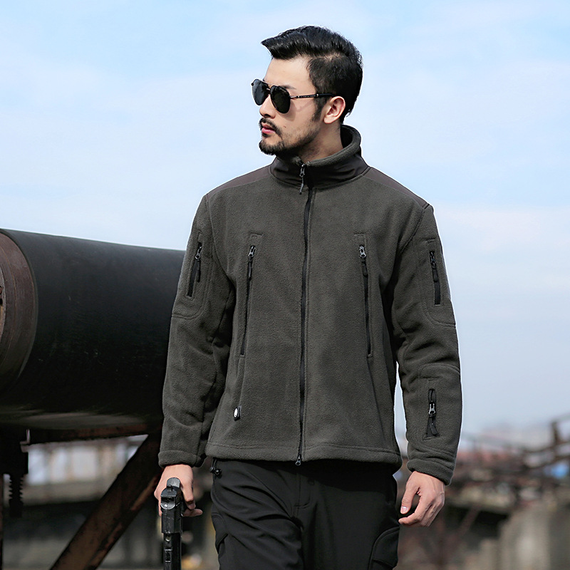 outdoors leisure time keep warm Fleece Windbreak Stand collar Fleece