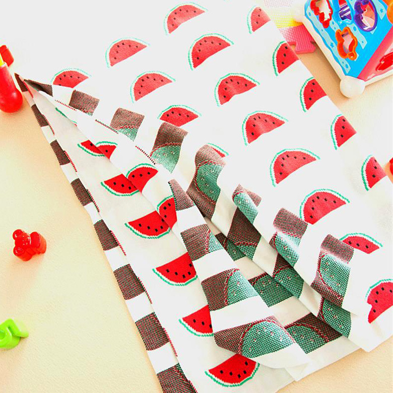 ins爆款  西瓜款儿童针织空调毯子全棉抱毯盖毯|ru