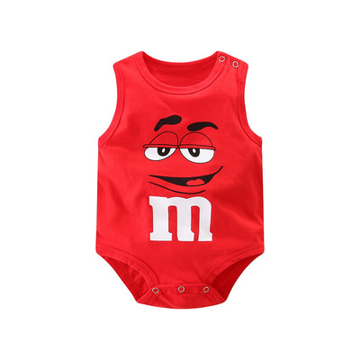 嬰兒連體衣寶寶夏季純棉背心三角哈衣新生兒衣服裝無袖包屁衣爬服