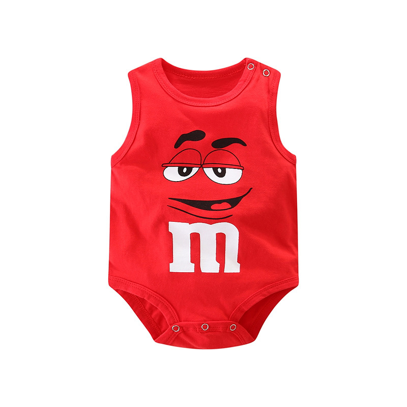 嬰兒連體衣寶寶夏季純棉背心三角哈衣新生兒衣服裝無袖包屁衣爬服