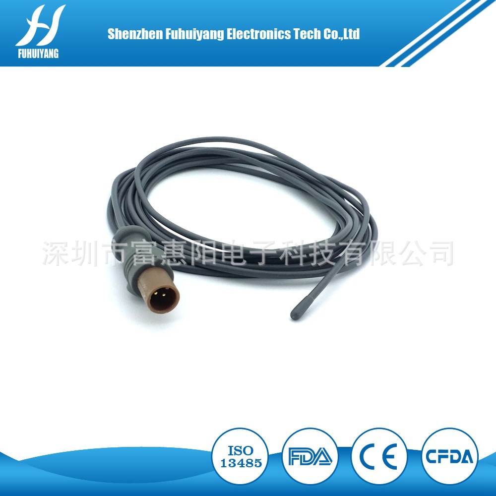 兼容 非利浦2pin体腔体表温度探头、监护仪配件医疗