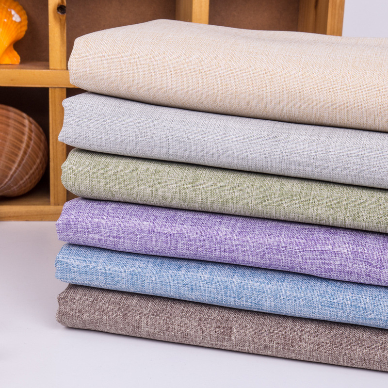 现货 300D阳离子仿麻布箱包布料 细麻布料染色服装面料 厂家批发