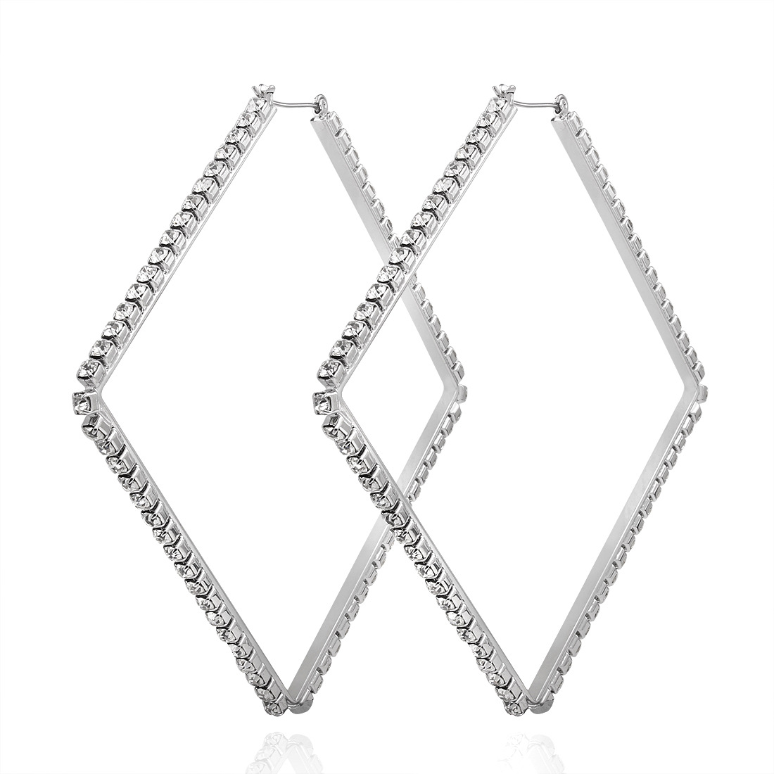 Occident and the United States alloy Diamond earring (White k)NHNMD3781-White k