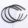 Universal black wavy headband, plastic bangs, hairpins, accessory, Japanese and Korean, South Korea, wholesale