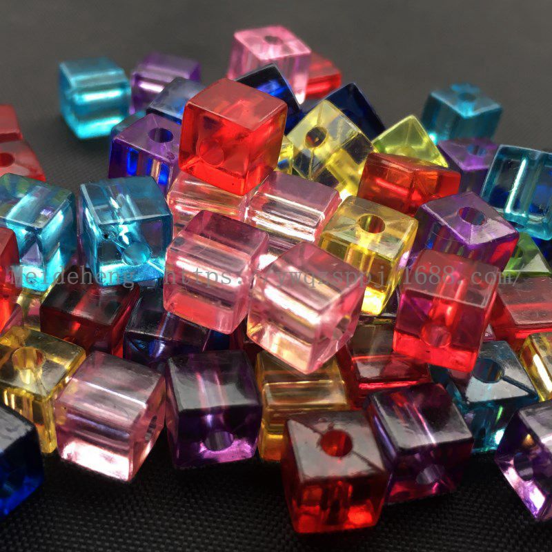 Yiwu Meideheng 7mm transparent acrylic square beads DIY handcrafted accessories diamond decoration materials detail image 5