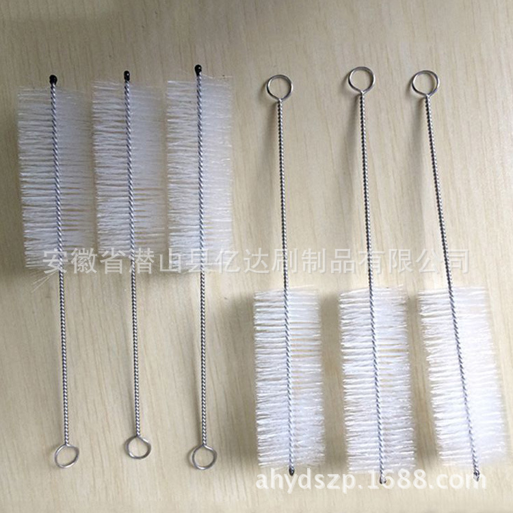 厂家生产多种大小尼龙试管刷洗瓶刷不锈钢丝管道刷红酒玻璃瓶长刷