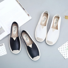 Women's Spring Slip-On Casual Canvas Shoes, Student Style, Korean Version, Versatile, White, Dropshipping One Piece