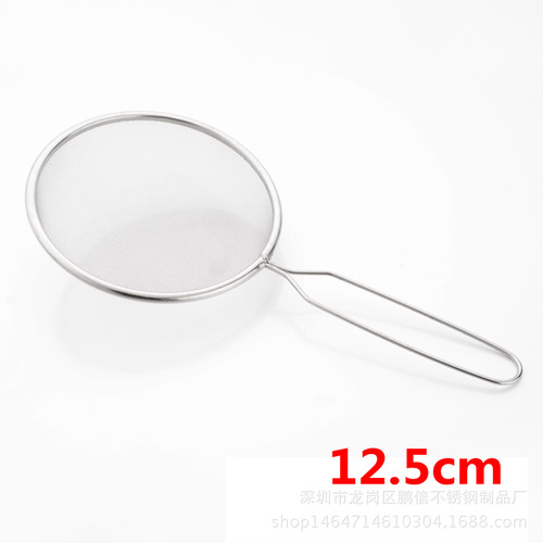 304 stainless steel short steel handle mesh drain hot pot frying grid filter soy milk oil residue kitchen small kitchen utensils