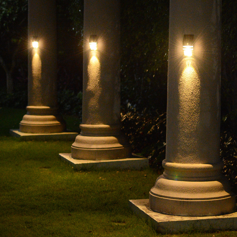 太阳能产品 户外led不锈钢围墙灯 农村家用 人体红外线感应壁灯