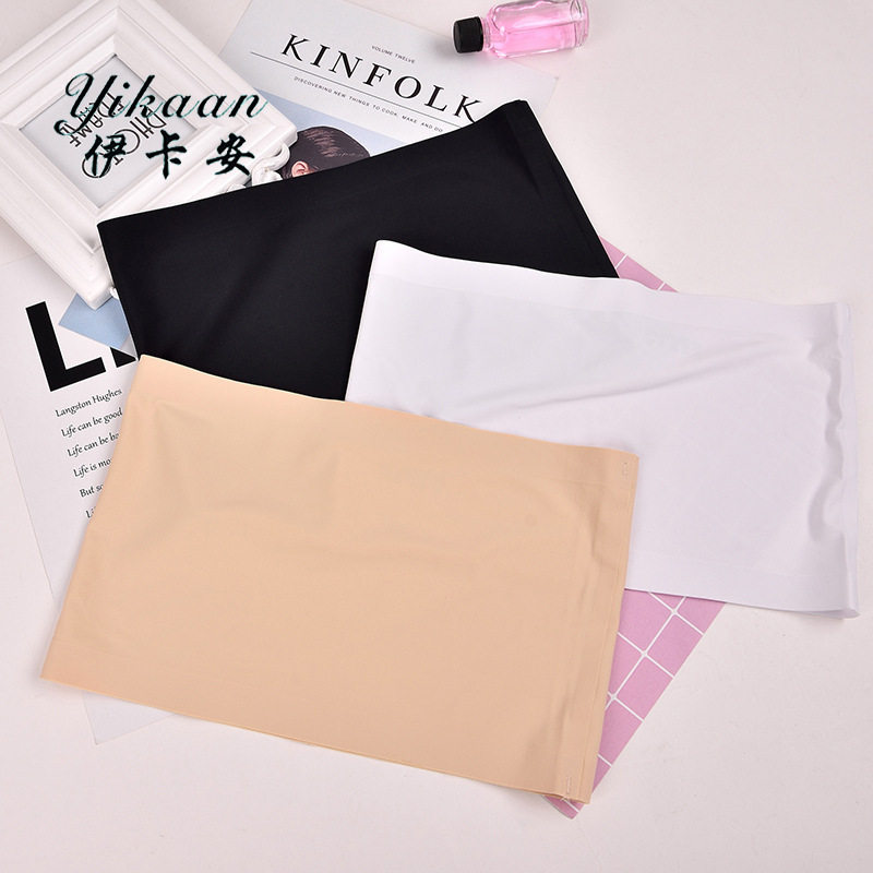 One-piece Non-marking Strapless Strapless Thin All-match Anti-light Ice Silk Underwear Summer Women's Chest Wrapping Solid Color Base Bra One-piece Non-marking Strapless Strapless Thin All-match Anti-light Ice Silk Underwear Summer Women's Chest Wrapping Solid Color Base Bra