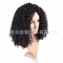 外贸假发 欧美女士时尚黑人蓬松卷发爆炸头套批发 厂家直销 代发