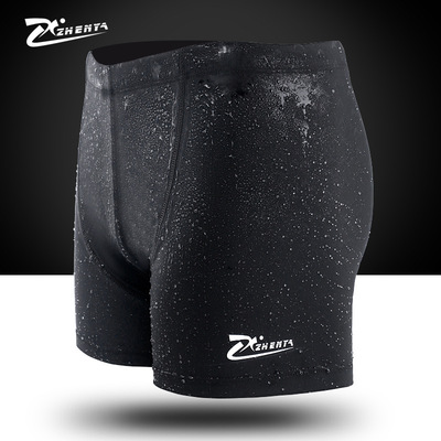 畅野户外男士游泳裤 男士鲨鱼皮平角泳裤速干游泳裤温泉泳裤|ru