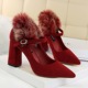 828-5 European and American fashion elegant banquet women's shoes with rough heels and high profile.