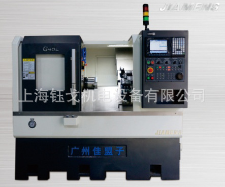 佳盟子G52L高速高精排刀数控车45度整体斜床身回转直径480mm斜车