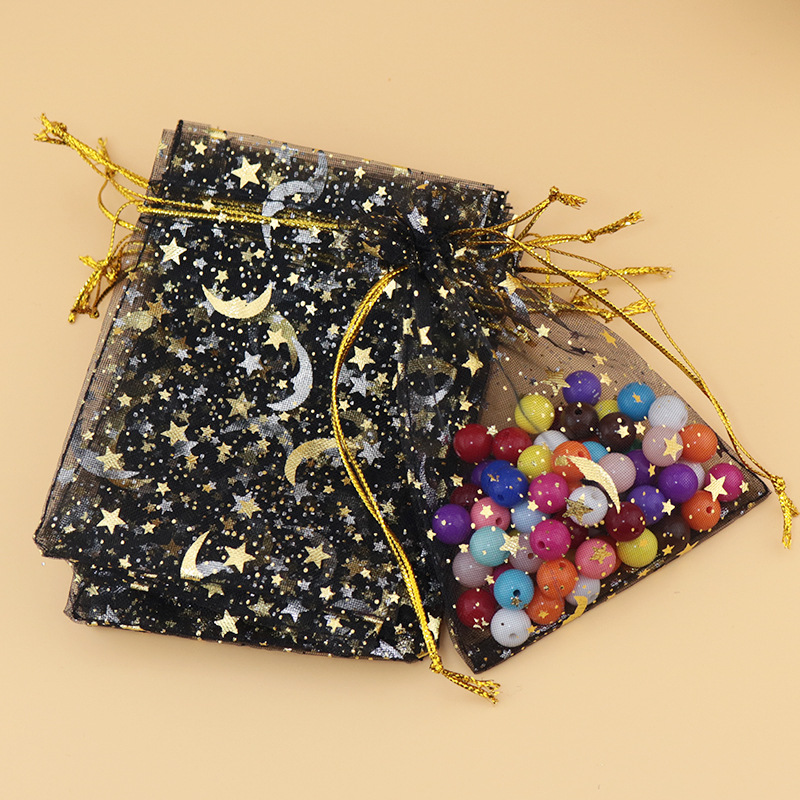 Bronzing Design Simple Style Star Moon Organza Daily