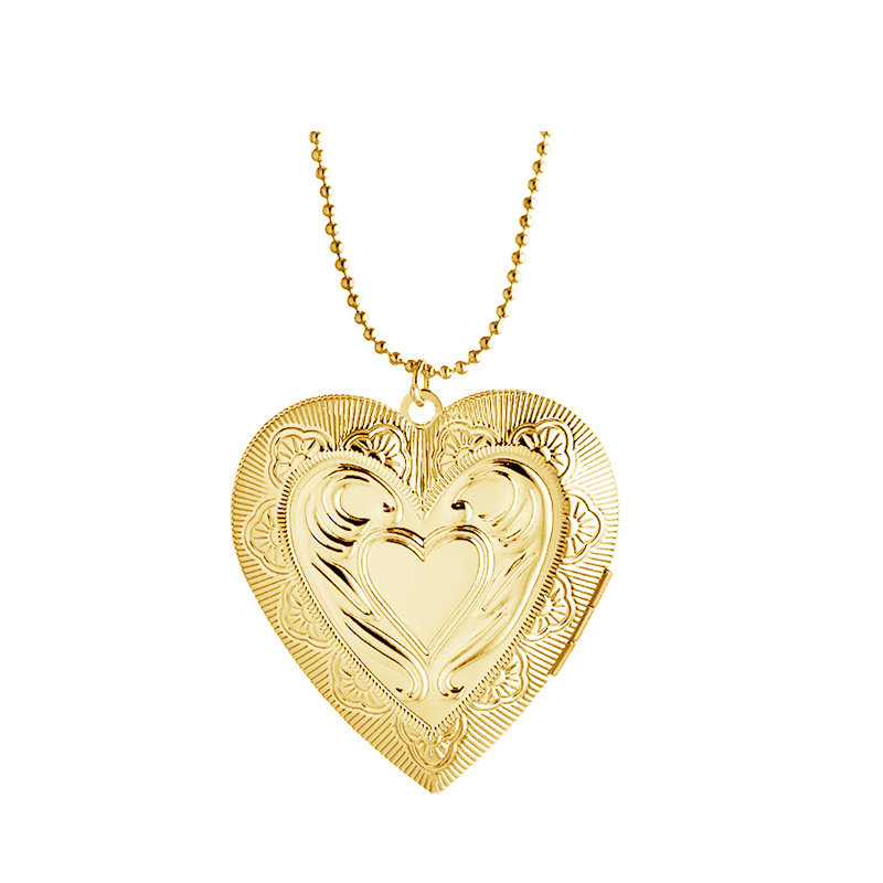 Rose Gold Plated, White Gold Plated Plating Material Copper Rose Gold Plated White Gold Plated Plating Heart Shape Locket Necklace