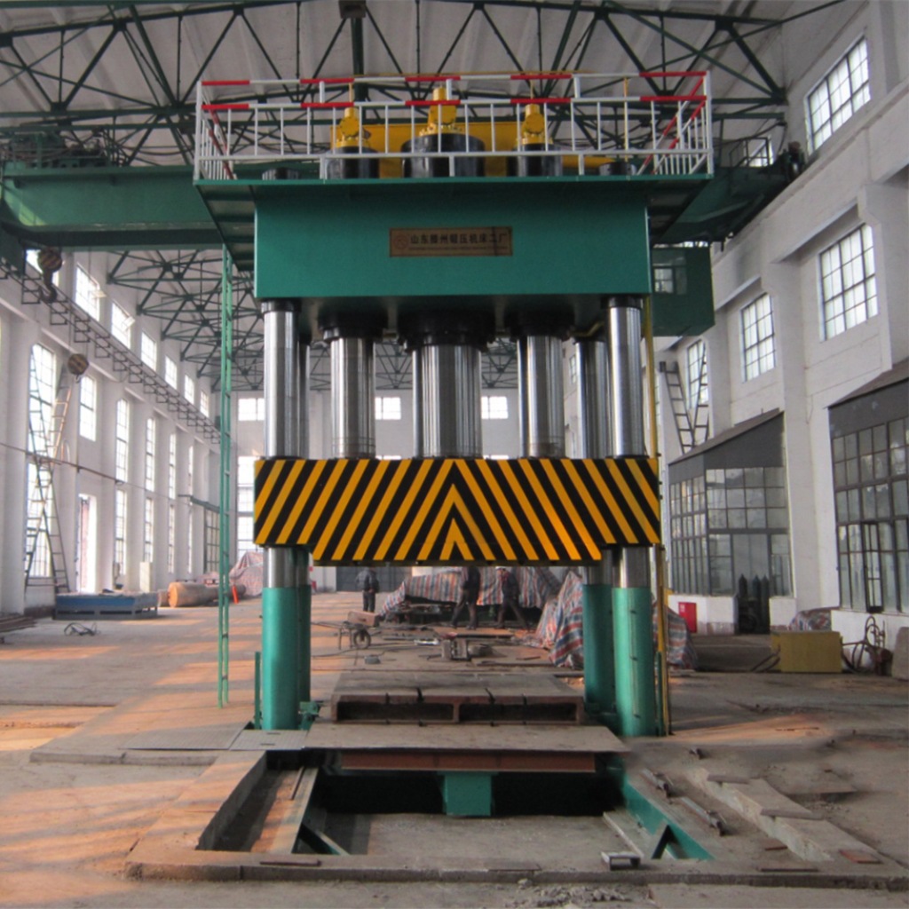 四柱式液压机 片状塑料模压拉伸成型伺服压力机 PLC触摸控制屏