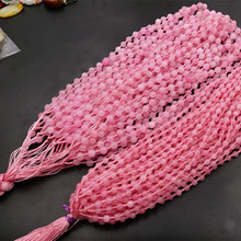 实物拍摄 新款粉色圆珠项链绳 粉色玉珠子挂绳