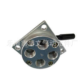 供应三位四通手转阀K34R6-08D（四个孔在底部）