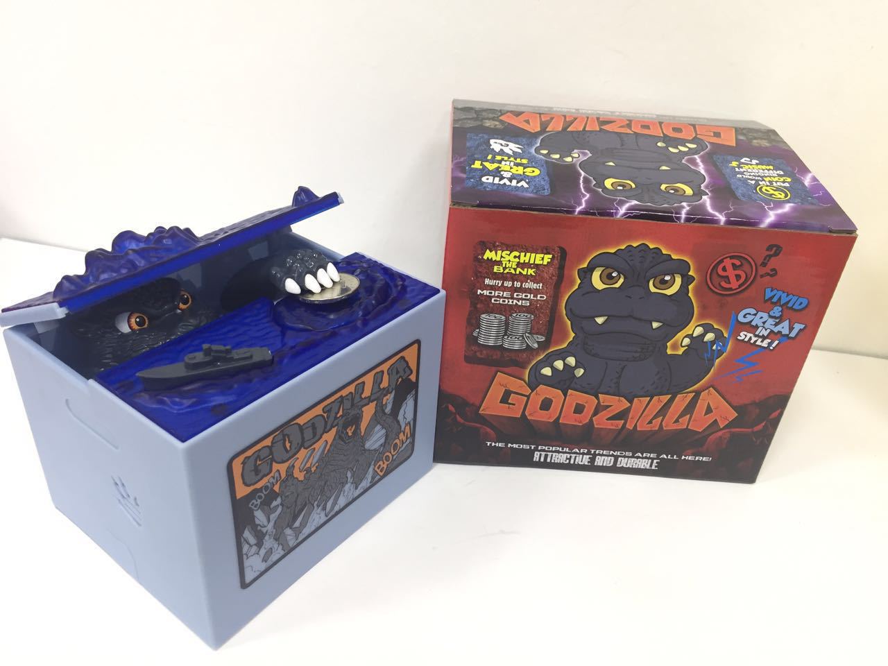 Godzilla In Box Bank - Clever Idiots Wholesale - Foto 9