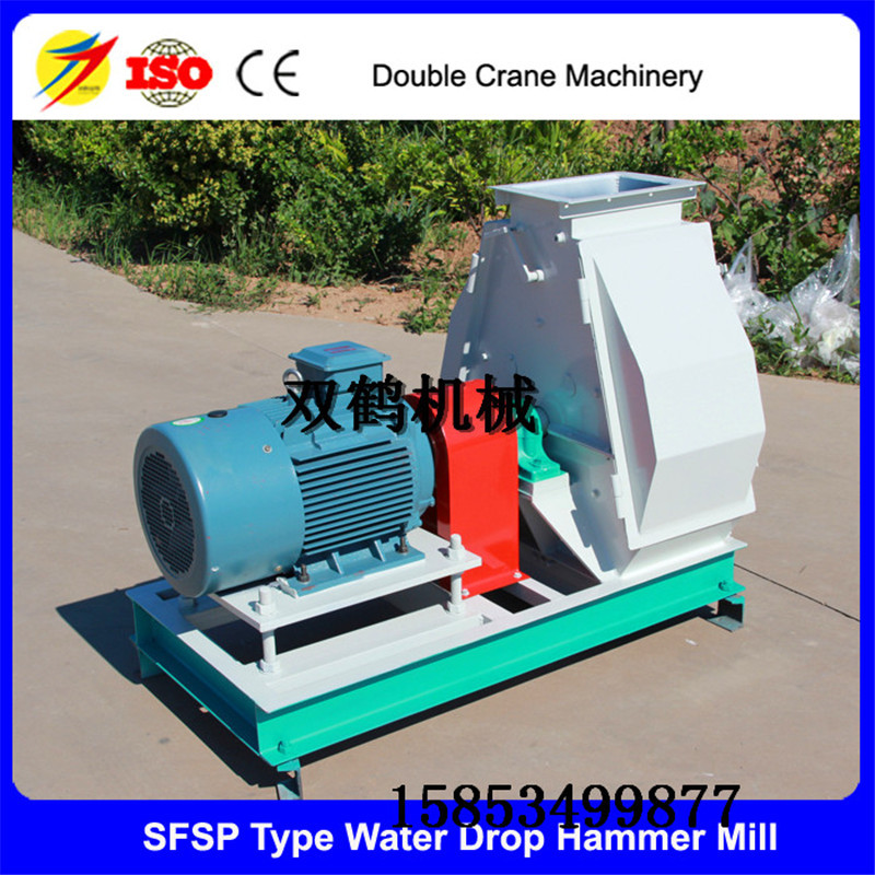 新型环保锤片式饲料粉碎机，水滴型甩锤式玉米豆粕饲料粉碎机机组