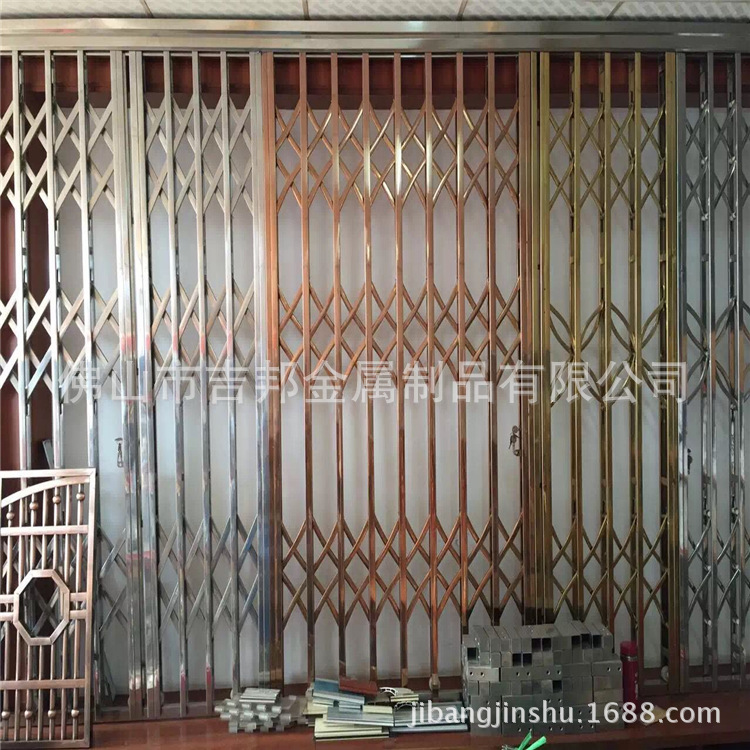供应304加厚推拉闸门 不锈钢拉闸门伸缩折叠门厂家定制入户拉闸门-阿里巴巴