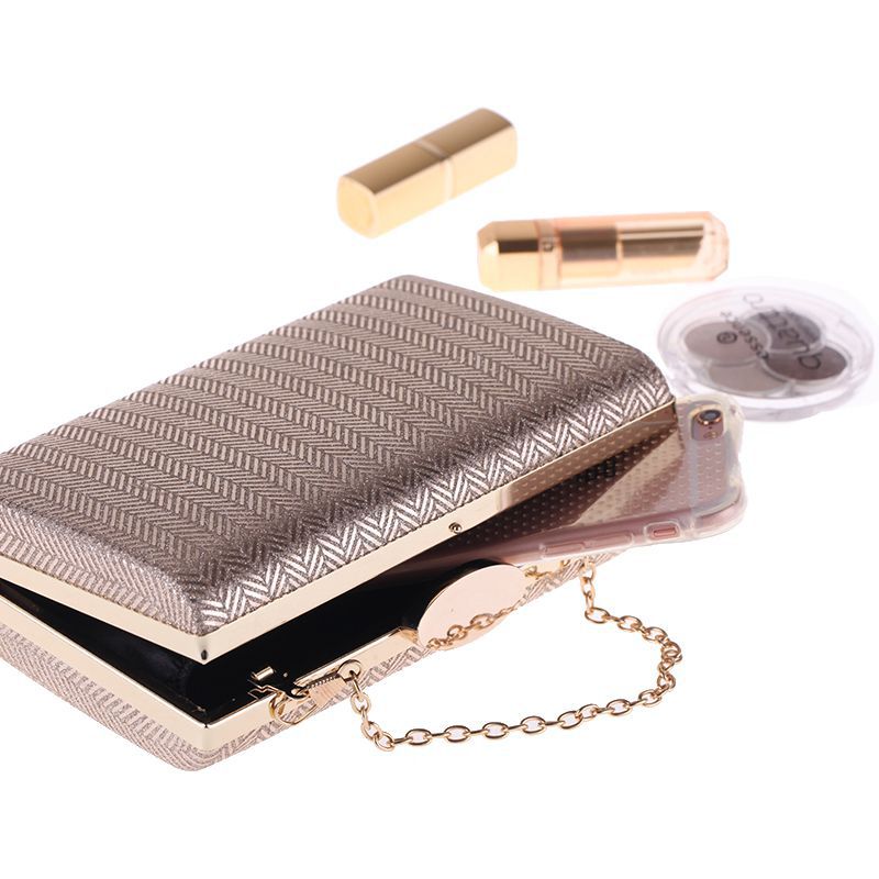 Clutch Bag Dinner Bag Plaid Synthetic Leather Hard Shell Women's Bag Small Square Bag display picture 1