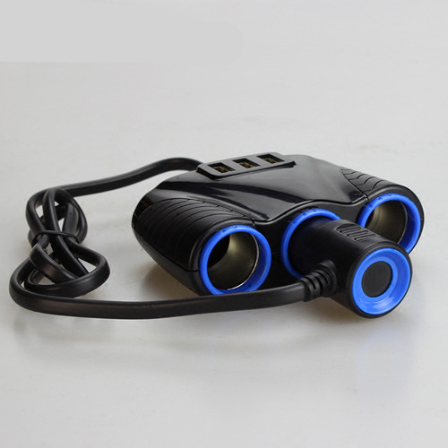 Wholesale 3.1A high power three USB interface car one to three cigarette lighter HUB large truck one to three charger