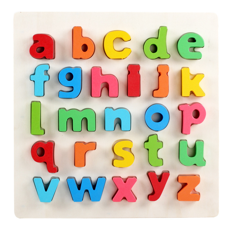宝宝数字母拼图积木男女孩早教益智儿童拼装玩具0-1-2-3周岁4-6-7