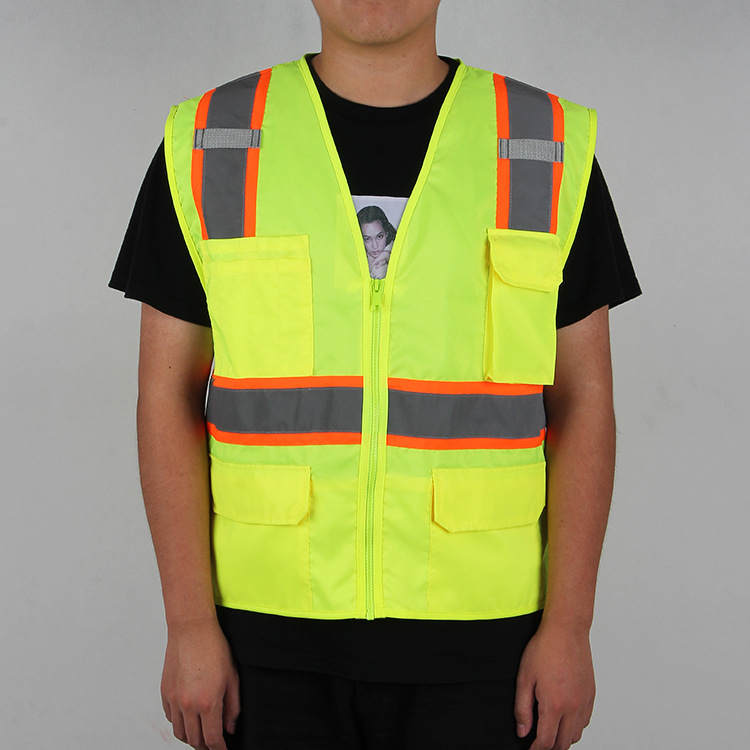 ANSI reflector traffic command safety reflective protection vest…