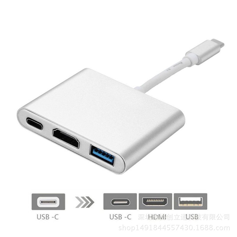 type-c turn hdmi Trine Video Converter Apple type c hdmi vga HD connector