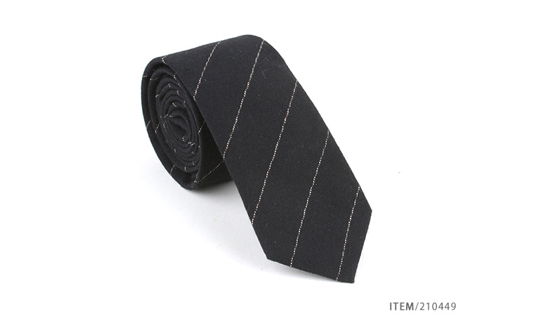 Formal Stripe Cotton Men's Tie display picture 3