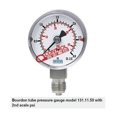 【秦控】WIKA不锈钢压力表 131.11 波登管压力表
