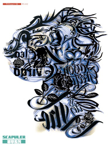 Ruika dragón tatuaje pegatinas impermeable hombres y mujeres sobre el hombro dragón pecho fresco de larga duración tatuaje pegatinas tatuaje