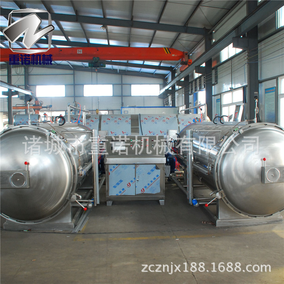 供应双锅并联水浴式杀菌锅 杀菌锅厂家 卧式杀菌锅 高温杀菌锅