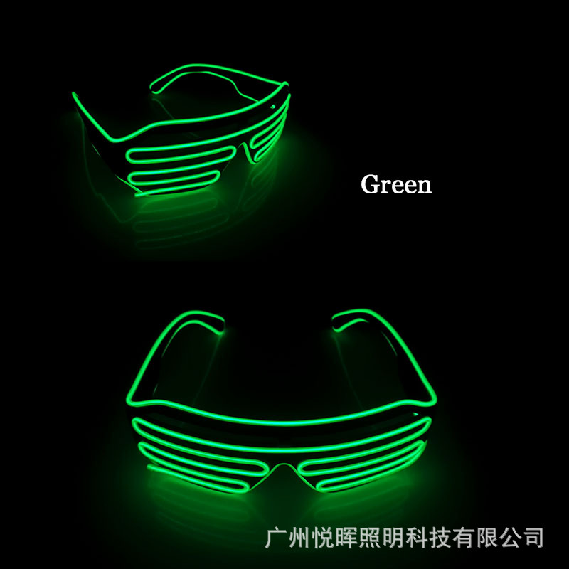 Venta caliente de Halloween persianas monocromo gafas luminosas bola vestir gafas fluorescentes Festival atmósfera suministros