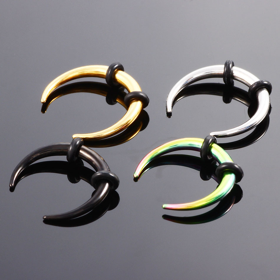 Simple Style U Shape Stainless Steel Plating Earrings 1 Piece display picture 3