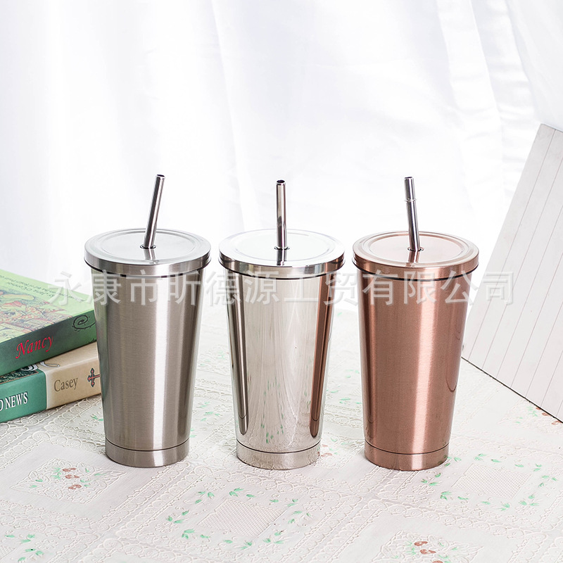 Manufactor Direct selling specialty Produce Stainless steel Car Cup Straw cup Foreign trade vacuum cup customized wholesale
