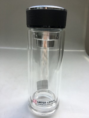 水芙蓉双层水晶玻璃杯 男女士车载水晶茶杯 高档礼品水杯定制