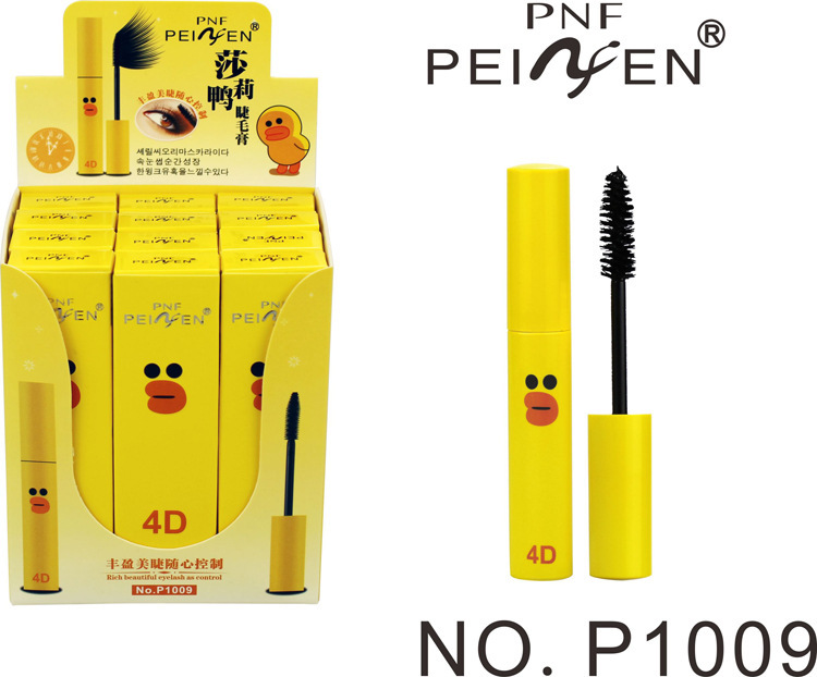 批 新品PNF莎莉鸭布朗熊纤长浓密卷翘睫毛膏4D美睫易上色单支装|ru